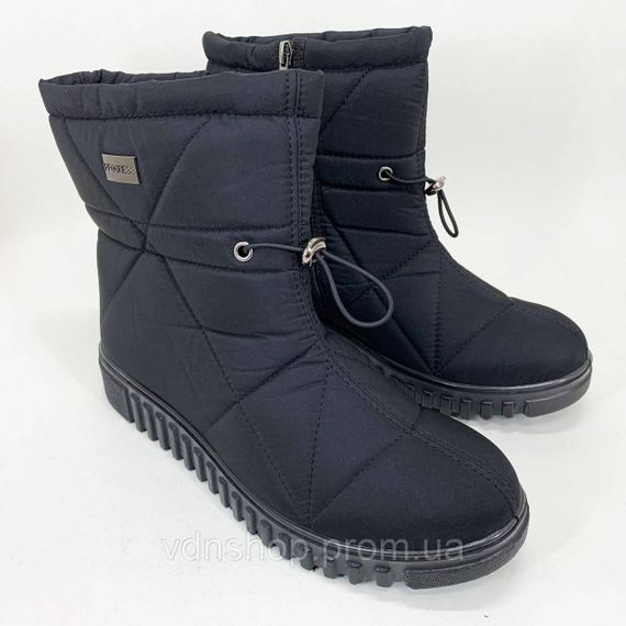 Женские черние зимние галоши, Теплые тапочки чуни, Утепленные мехом бурки, Зимние дутики для женщин CV-65