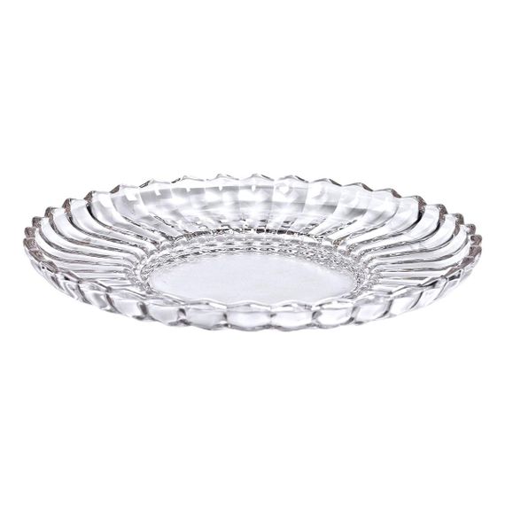 Сервировочное блюдо Ø 28 см прозрачное круглое для дома и кафе HP-YH-32 | Зображення 2