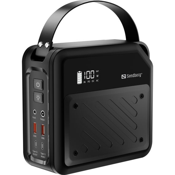 УМБ Sandberg 72000mAh 268W, DC9,6–12,6v, 2xUSB-A, 2xUSB-C 100w In/Out, LMFP, ліхтарик 6Вт | Зображення 1