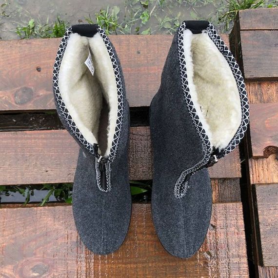 Жіночі чоботи. Розмір 40. Хутряні, високі, утеплені, Бурки повстяні жіночі, Суконні зимові бурки | Зображення 2