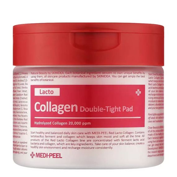 Пілінг-педи з колагеном та біфідобактеріями Medi-Peel Red Lacto Collagen Double Tight Pad 70 шт