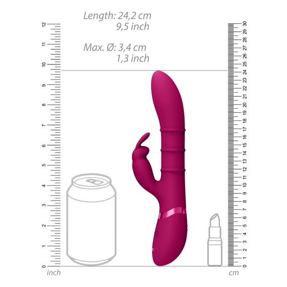 Вібратор-кролик Sora для точок G, U та клітора рожевий Vive (Нідерланди) sexstyle | Зображення 5