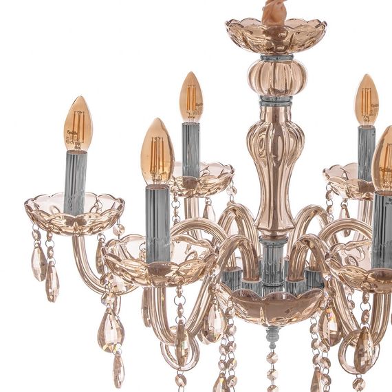 Люстра свеча подвесная хрустальная E14 40W CH (BCL-684S/6) | Зображення 1