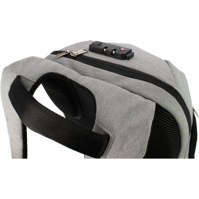 Рюкзак школьный Optima 18.5" USB Anti-Theft унисекс 0.7 кг 16-25 л Серый (O96917-03) - Топ Продаж! | Зображення 7