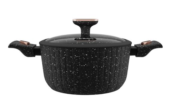 Каструля Bollire Sicilia BR-1503, 4.5 л, 24 см, алюмінієва з кришкою та антипригарним покриттям