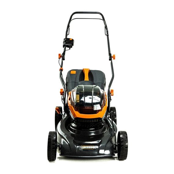 Газонокосарка акумуляторна GTM BLM42 (42 см, 25-75 мм, 45 л, BL, 18+18 В, без акумуляторів та зарядного пристрою) | Зображення 1