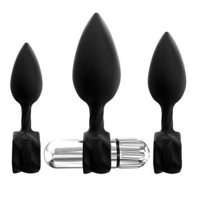 Набор анальных вибропробок Bathmate Anal Training Plugs VIBE, диаметр 2,5см - 3,1см - 3,8см Sex Aura