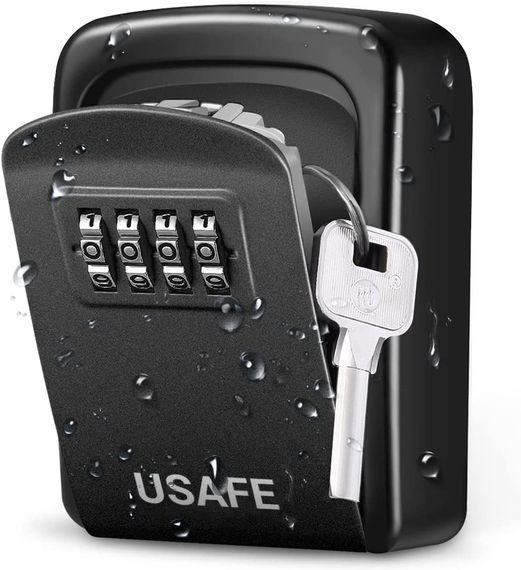Антивандальний настінний міні сейф uSafe KS-08 для ключів, з кодовим замком, Чорний | Зображення 2