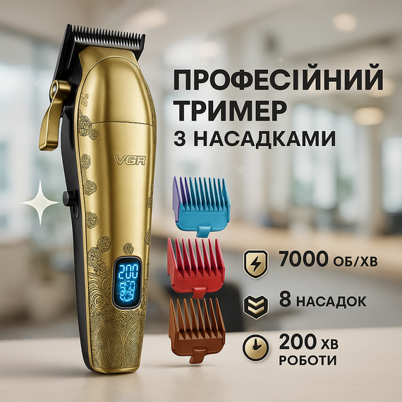 Хороший бездротовий тример VGR, Сімейна машинка для стрижки волосся, Машинка для стрижки волосся хороша MP-56