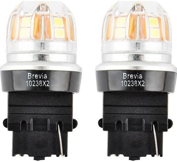10238X2 BREVIA Лампа світлодіодна Brevia S-Power P27W (3156) 330Lm 15x2835SMD 12/24V CANbus, 2шт.