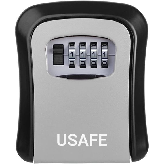 Антивандальний зовнішній міні сейф для ключів uSafe KS-03, з кодовим замком, настінний, Сірий | Зображення 2