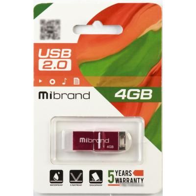 USB флеш накопичувач Mibrand 4GB Сhameleon Pink USB 2.0 (MI2.0/CH4U6P) (MI2.0/CH4U6P) | Зображення 1