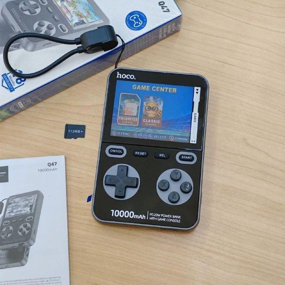 Павербанк Hoco Q47 Shine 10000 mAh, зовнішній акумулятор з LED‑дисплеєм, MagSafe‑сумісний, Type‑C, чорний | Зображення 5