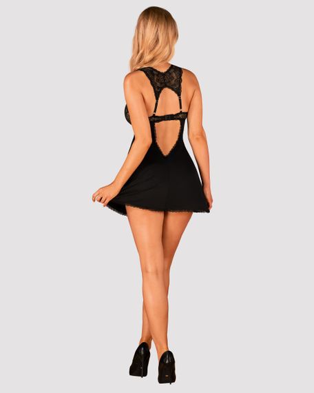 Сорочка бебидолл и стринги Obsessive Donna Dream babydoll Черная M/L | Зображення 3