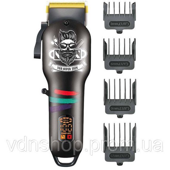 Машинка для окантовки акумуляторна VGR V-699, Машинка для стрижки волосся домашня KP-63 | Зображення 6