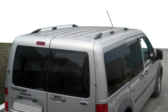 Рейлінги Хром (Пласт. ніжки) Коротка база, Металеві ніжки для Ford Connect 2006-2009 рр