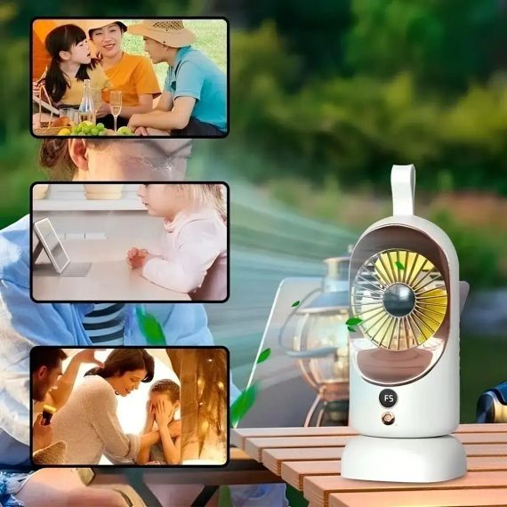 Портативный USB вентилятор 5В (29×11×11см), F-5 / Настольный вентилятор / Мини вентилятор | Зображення 2
