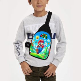 Сумка через плече дитяча Супер Маріо 29х17 см сумка слінг для хлопчика (02193)