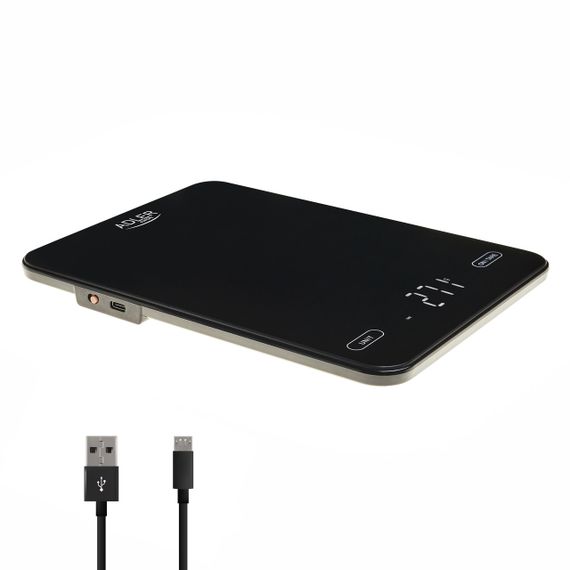 Ваги кухонні електронні Adler AD 3177 USB-C чорні до 10 кг зі скляною платформою | Зображення 2