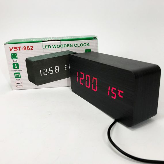 Красивий настільний годинник VST-862, LED настільний годинник Стильний ZN-28 | Зображення 5