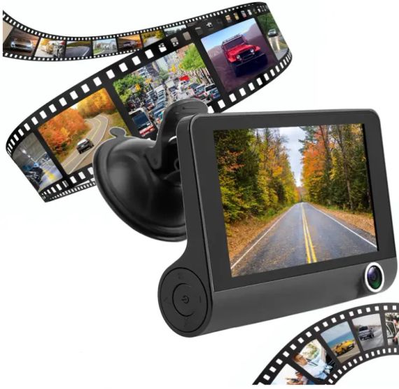 Автомобільний реєстратор 1080P FHD РК-екран 3 камера заднього огляду 170 | Зображення 1