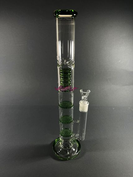 Стеклянная трубка Triple 2 Green | Зображення 1