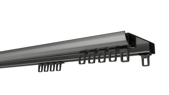 Алюмінієвий Карниз стельовий посилений дворядний, DS-2 сірий 100 див.