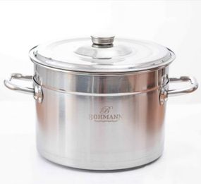 Кастрюля с крышкой Bohmann BH-5655-125 125 л 55 см серебристая