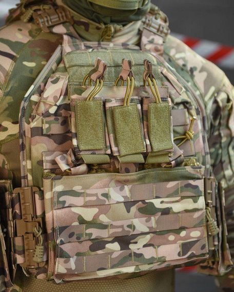 Плитоноска ZVER Мультикам зі швидким скиданням. MOLLE 11 підсумків ВТ4749 | Зображення 7