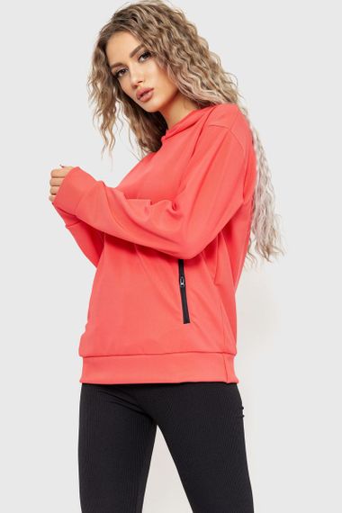 Худі жіночий з капюшоном, колір кораловий, 182R8030 | Зображення 2