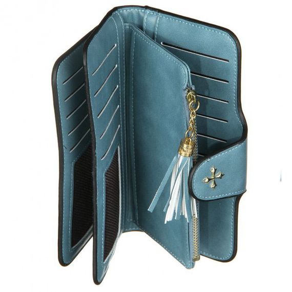 Клатч портмоне гаманець Baellerry N2341, маленький жіночий гаманець, компактний гаманець. Колір: темно-синій | Зображення 7