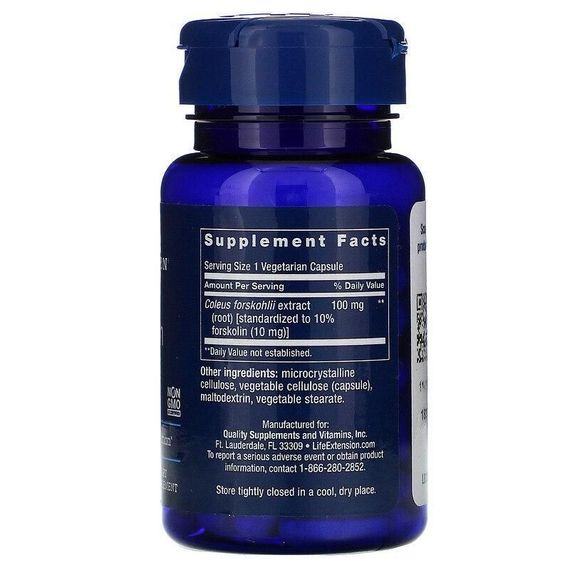 Экстракт для похудения Life Extension Forskolin 10 mg 60 Veg Caps LEX-15446 | Зображення 1