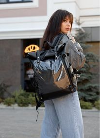 Жіночий рюкзак Sambag ROLLTOP HACKING чорний 41 x 30 x 16 см (24460001)