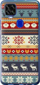 Чехол на ZTE Blade V2020 Рождественский орнамент "3303u-2529-17620"