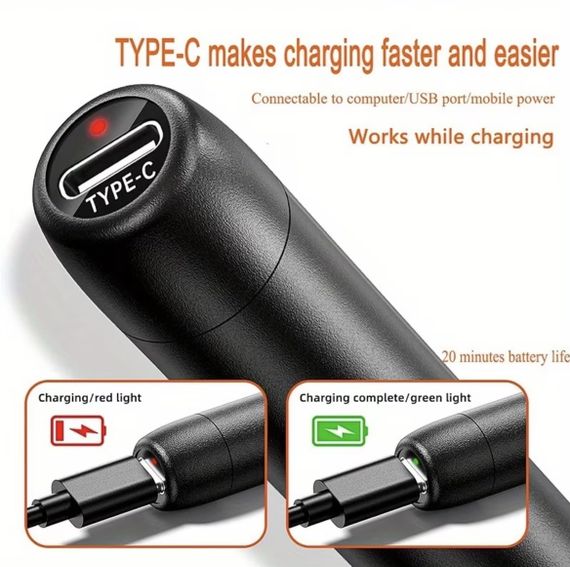 Портативный USB/беспроводной паяльный набор с регулируемой температурой. Черный | Зображення 2