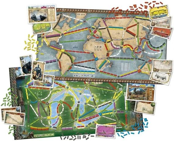 Настільна гра Ticket To Ride. Квиток на потяг: Рейки та вітрила УЦІНКА! | Зображення 2