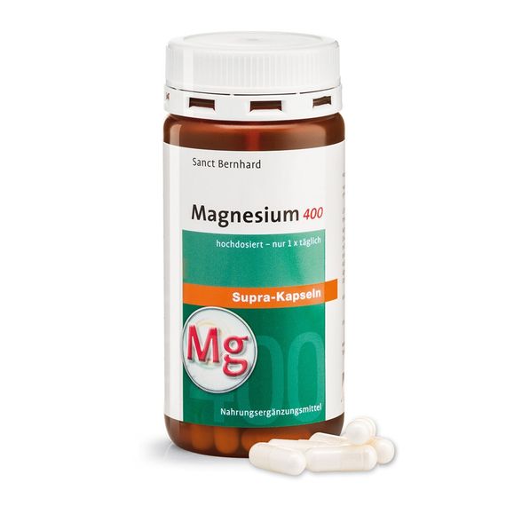 Вітаміни "Sanct Bernhard" Magnesium 400 mg. Магній 400 мг, 120 капсул, Німеччина