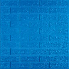 3D панель самоклеюча 700х770х5мм цегла Синій (003-5) SW-00000154