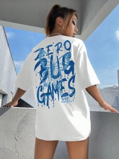 Футболка женская с принтом повседневная S Белая