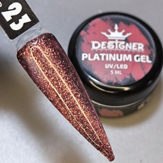 Гель-фарба P23 Designer Platinum Gel з блистками 5мл