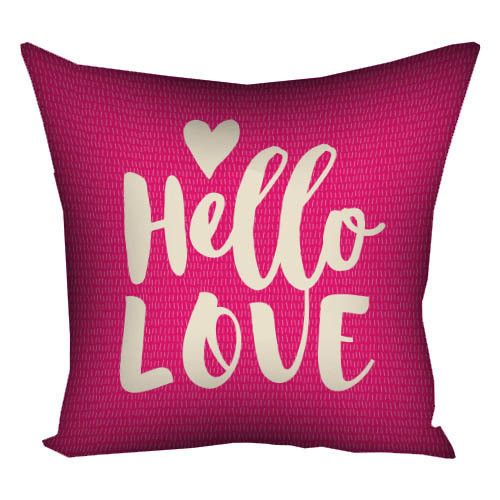 Подушка габардинова з принтом Hello love 40x40 см (4P_17L105)