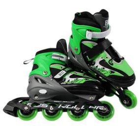 Ролики з переднім колесом 38-42р устілка 24,5-26,5см колеса PU d 7см 76903-L Best Roller Чорні з