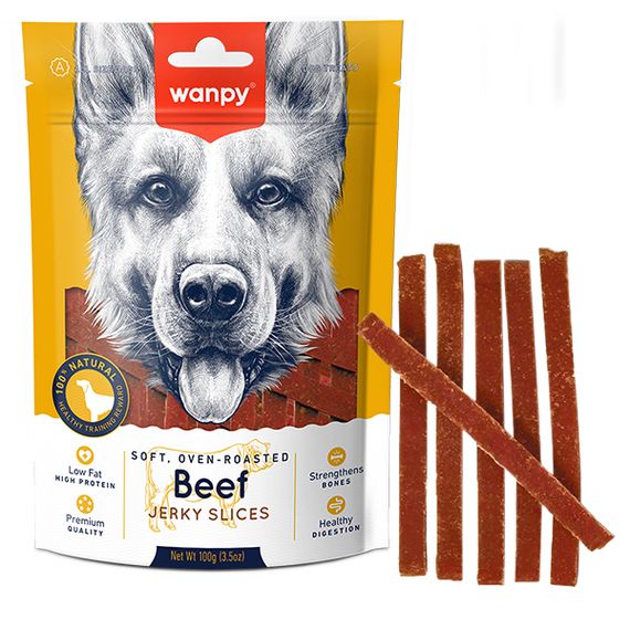 Ласощі для собак Wanpy Soft Beef Jerky Slices з яловичиною 100 гр