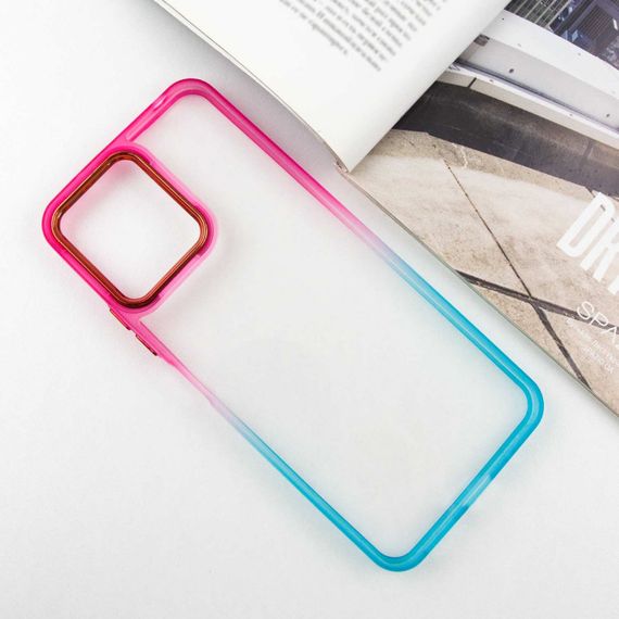 Чехол TPU+PC Fresh sip series для Xiaomi Redmi 12 Бирюзовый / Розовый | Зображення 1