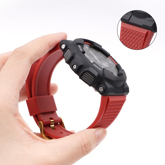 Ремешок для Casio G-Shock GA-100/110 Red GD | Зображення 4
