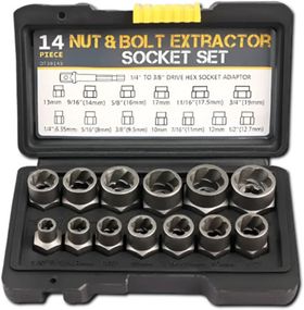 Набір інструментів для видалення ударних болтів і гайок 14 шт XPRO ES-14 (43718-_483)