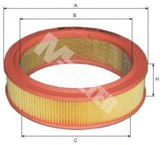 Фільтр повітряний ВАЗ 2101-2107, 2108-09 (карбюратор) (вир-во M-Filter) MFILTER A101 на FIAT 124 Spider
