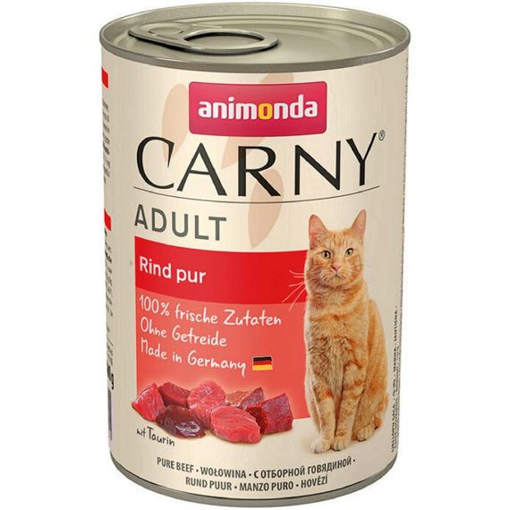 Вологий корм для дорослих котів Animonda Carny Adult яловичина 400 г (4017721837231)