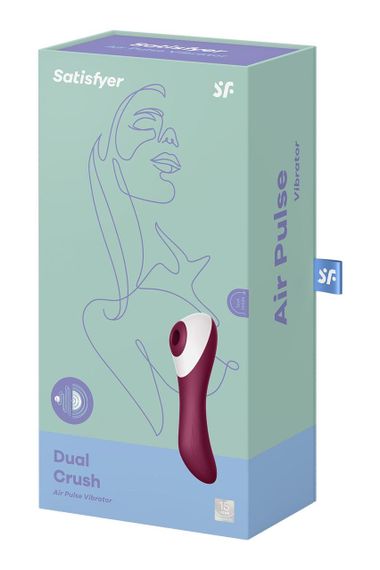 Вакуумний кліторальний стимулятор із вібрацією Satisfyer Dual Crush Sex Aura | Зображення 4