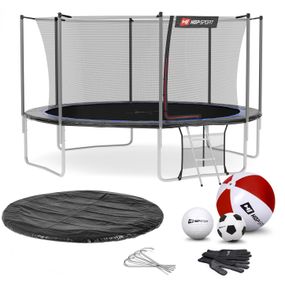 Батут Hop-Sport 14ft (427см) чорно-синій з внутрішньою сіткою
